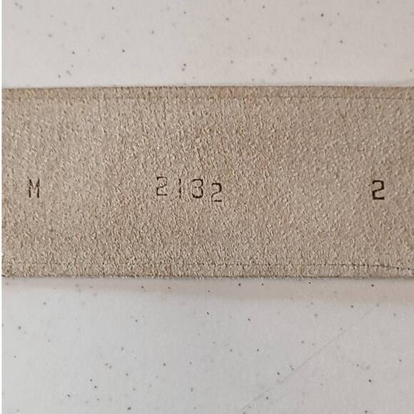 Vintage 80s Wide Colorblock Butter Yellow Navy White Leather Belt M Nautical - Picture 6 of 9